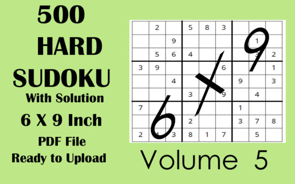 500 HARD Sudoku Puzzles for KDP Publishing