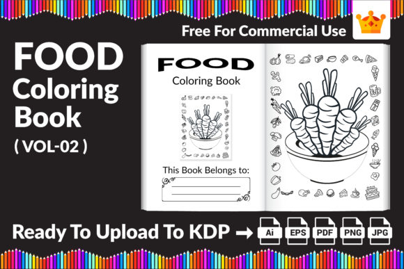 Creating Engaging Food Coloring Pages for Kids with KDP Interior Templates