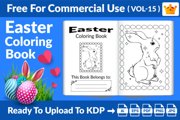 Easter Coloring Page KDP Interior Vol 15: A Versatile Tool for Creative Publishing