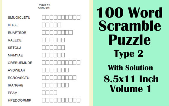 Explore 100 Word Scramble Type2 for Creative Projects