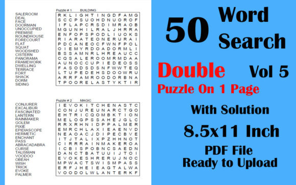 Explore 50 Page Double Word Search Vol 5