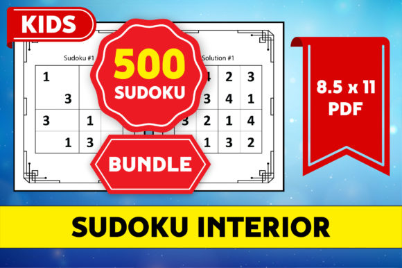 Explore 500 Kids 4x4 Sudoku Puzzles for KDP