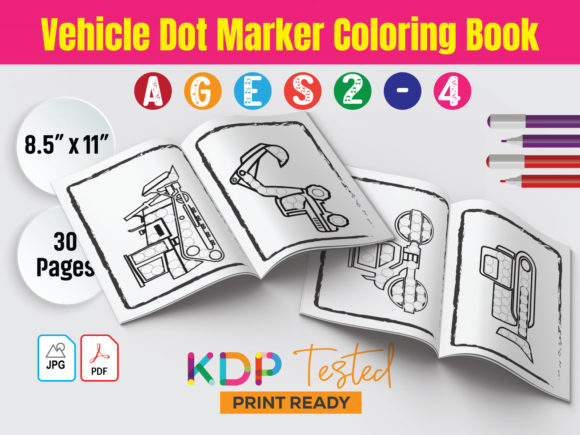 Exploring the Vehicle Dot Marker Coloring Book 2-4: A Fun and Educational Activity for Young Learners