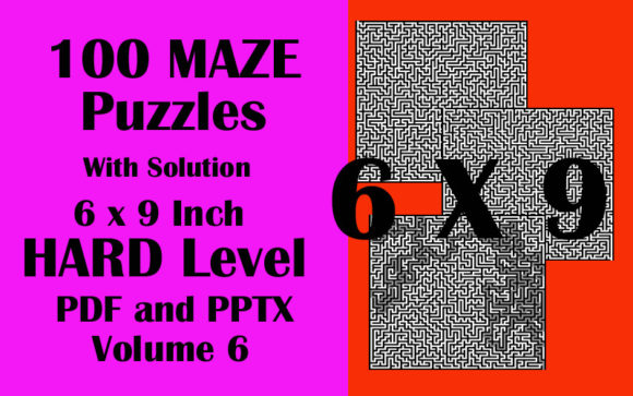 Unlock Your Puzzle-Solving Skills with 100 Maze Puzzle Hard 6x9 PDF PPTX Vol 6